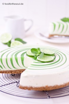 Limetten Joghurt Swirl Cheesecake
