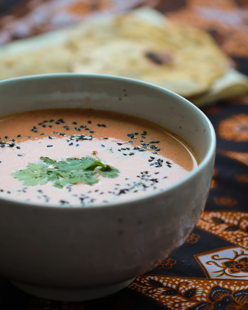 Titelbild zu Indische Tomaten Kokos Suppe